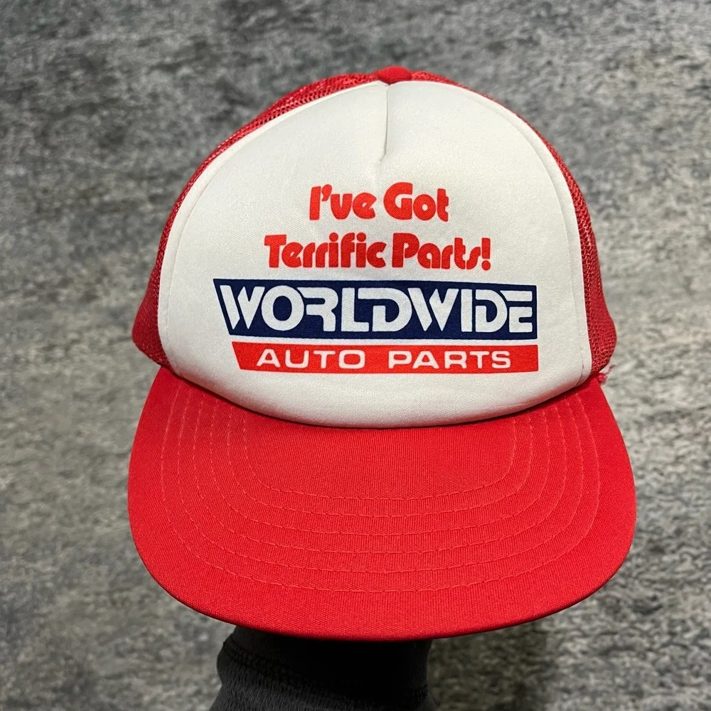 Vintage World Wide Auto‎ Parts I've Got Terrific Parts! Trucker Hat Snapback 90s